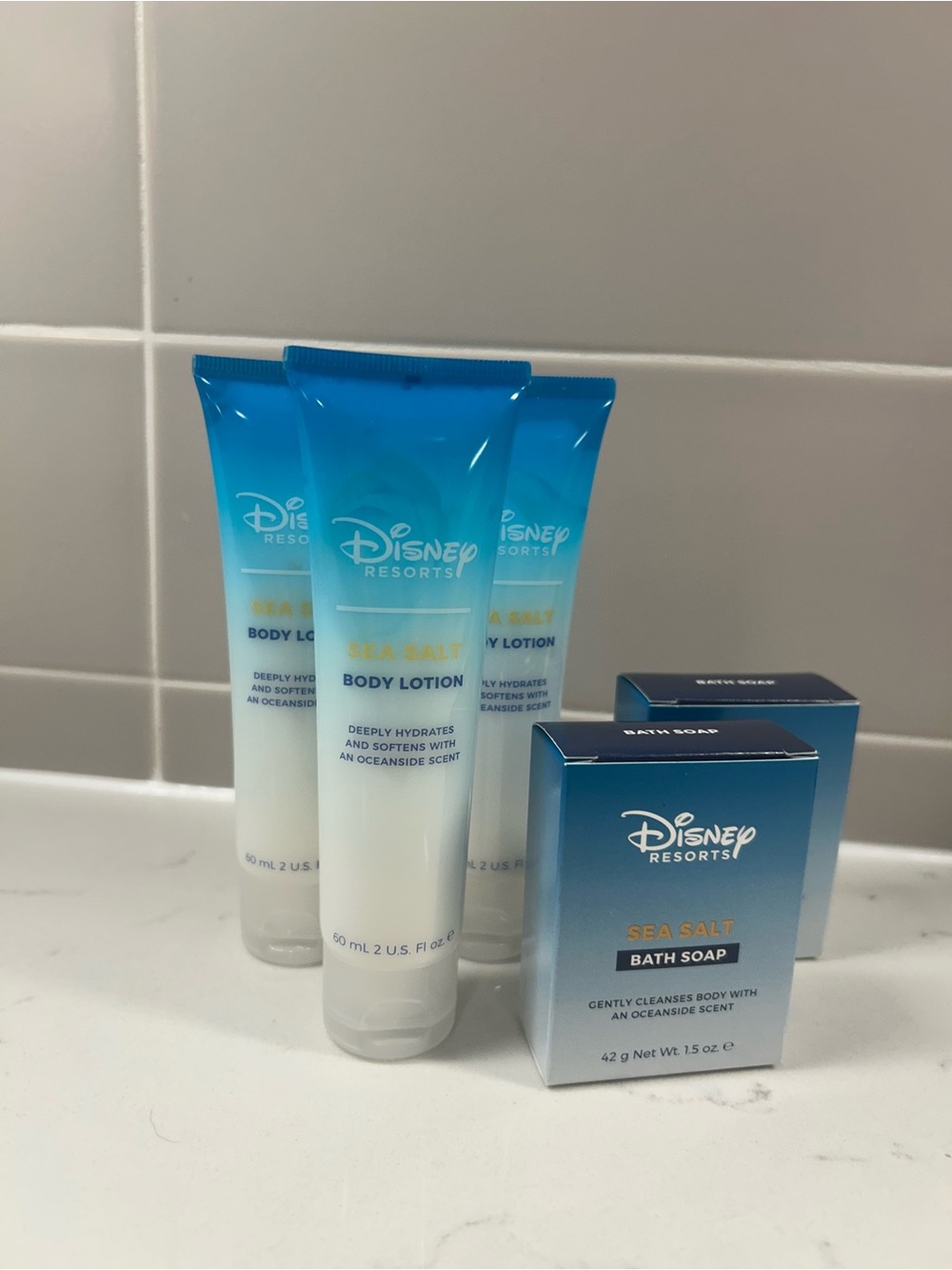 Disney Resorts Sea Salt Body Lotion & Bath Soap - Blue and White